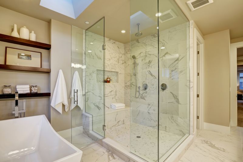 Luxury Walk-In Shower with Glass Doors